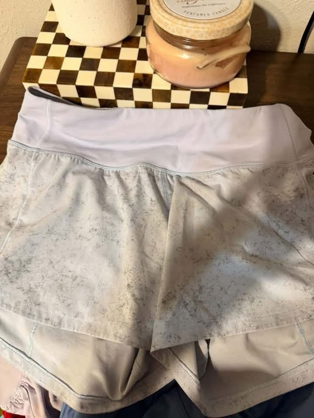 lululemon athletica Light Gray Marbled Athletic Shorts